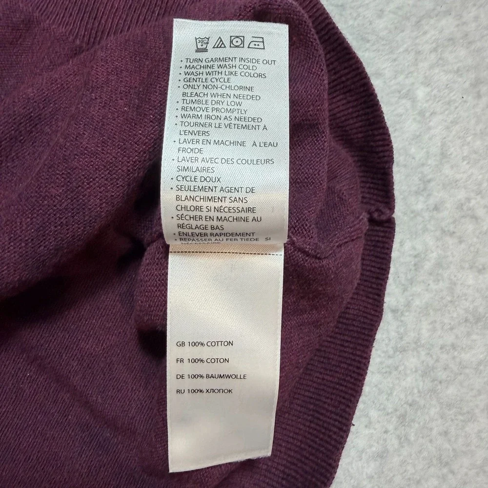 DXL HB Mens 3XL Burgundy Red 1/4 Zip Cotton Knit Pullover Sweater